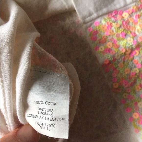 J. Crew never worn colorful sequins cotton top XXS/XS - Picture 11 of 11